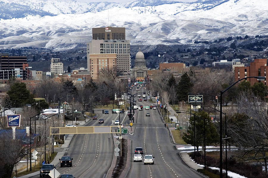 Winter Scene Of Boise Photograph by Christopher Welsh