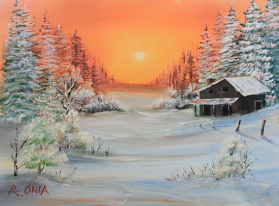 winter scene artwork