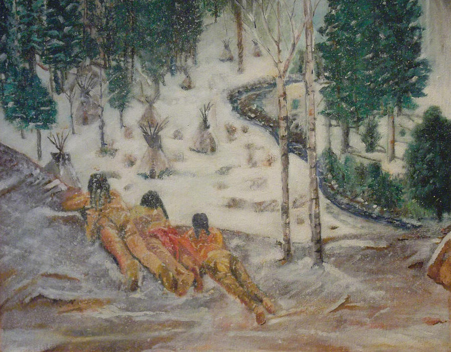 Winter Scouts Painting by Susan  Esbensen