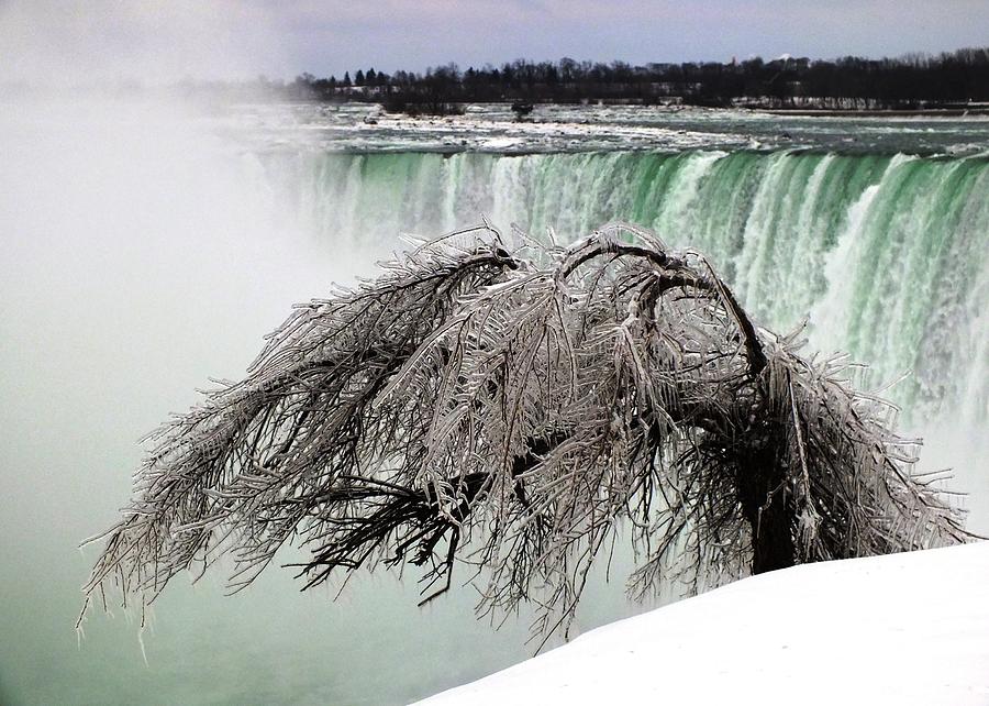 Winter Sculpture by Niagara Mist Photograph by Peggy King
