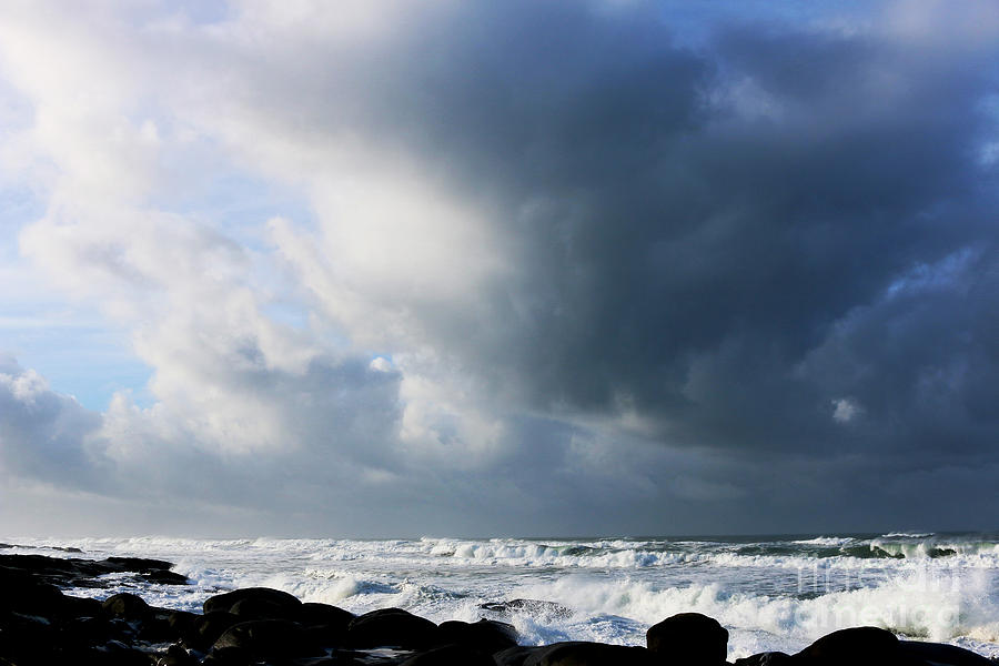 Winter Sea Sky Drama Photograph by Jeanette French
