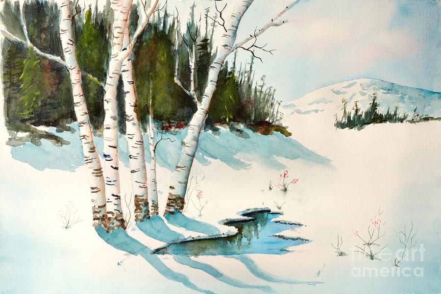 Winter Shadows Painting by Pattie Calfy