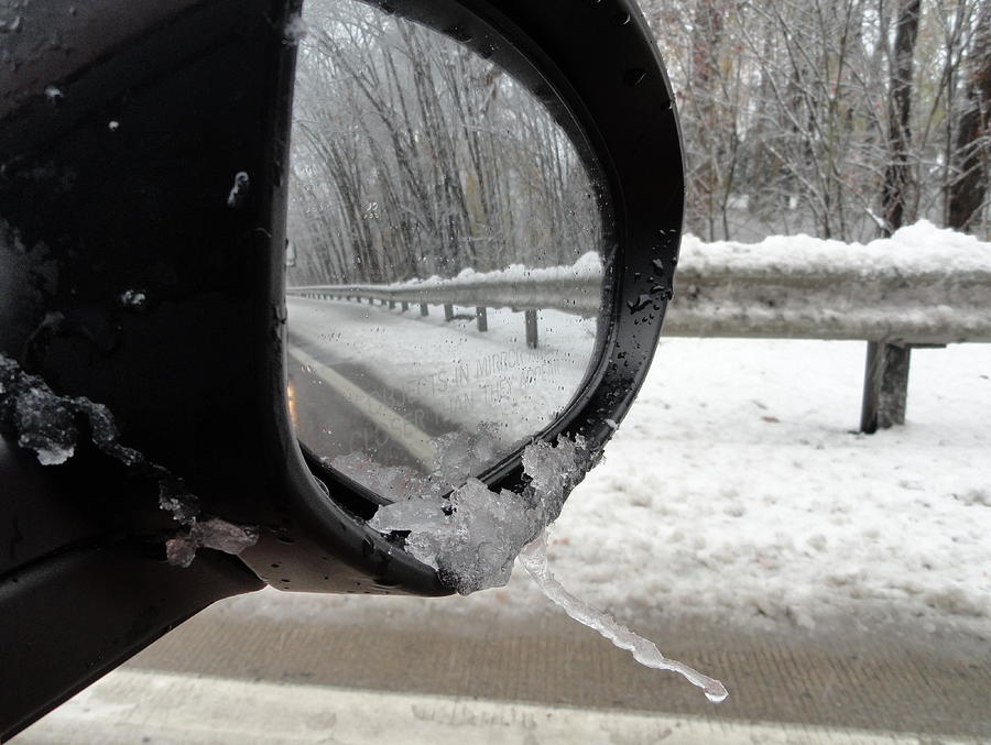 Winter Side View Mirror Photograph by Mary Beth Landis