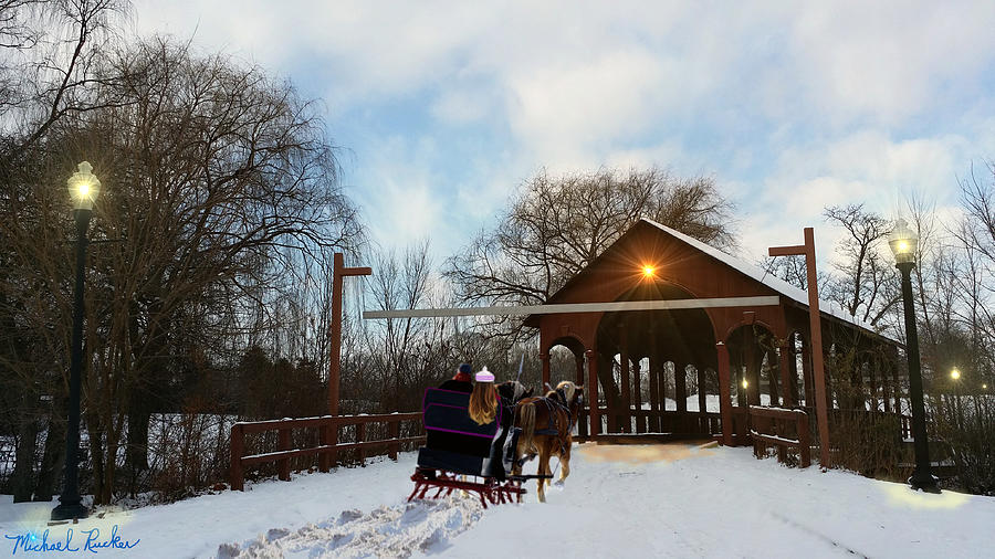 Winter Sleigh Ride Digital Art by Michael Rucker
