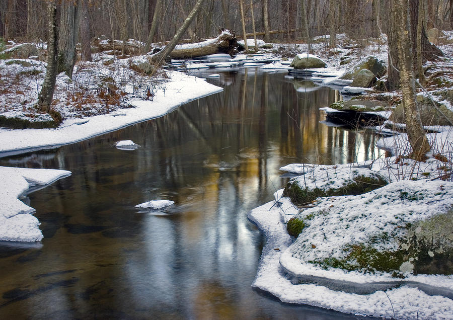 Winter Snake Meadow Brook Photograph by Frank Winters