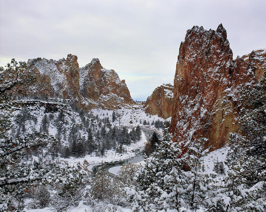 Winter Snow At Smith Rock State Park Photograph By Panoramic Images