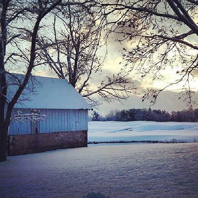 Winter Photograph - #winter #snow #barn by Brian Harris