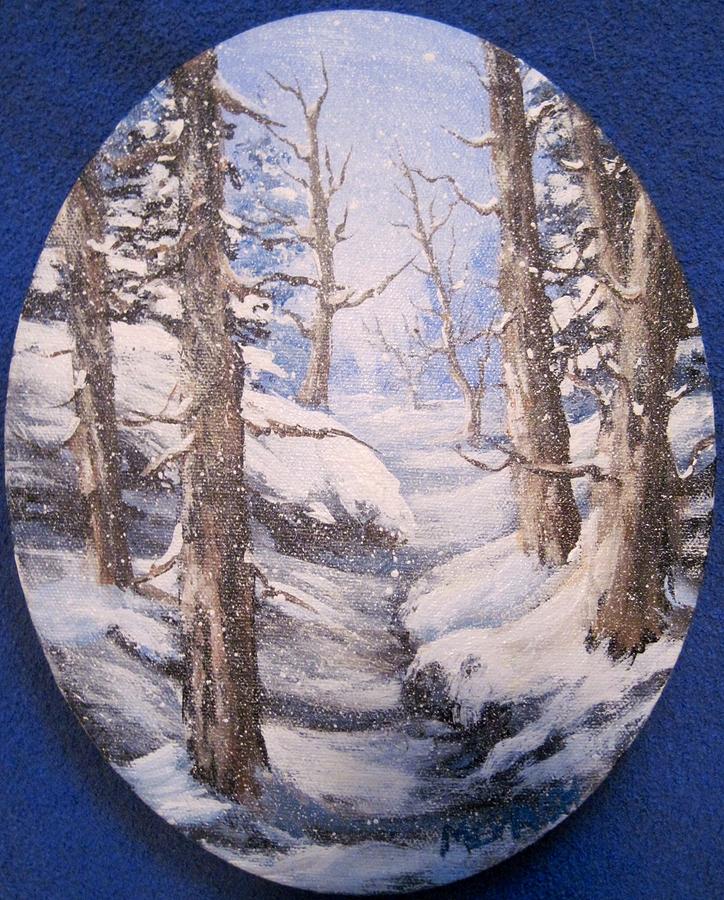Winter snow Painting by Megan Walsh