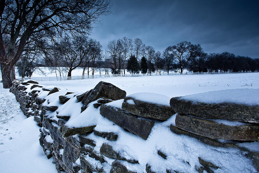 Winter Snow on Slave Wall Photograph by John Magyar Photography