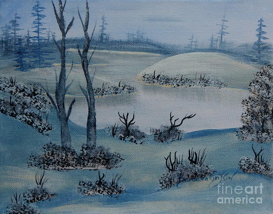 Winter Solitude Painting by Barbara A Griffin