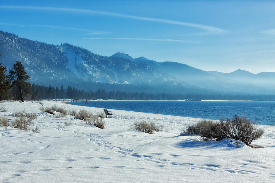 Winter Solitude Lake Tahoe Photograph by Kim Hojnacki
