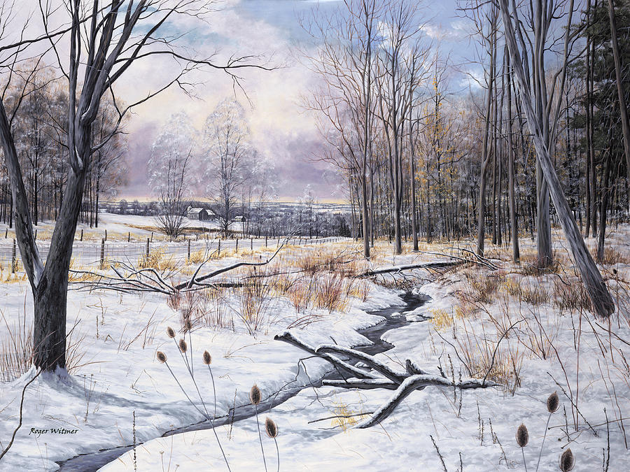 Winter Solitude Painting by Roger Witmer