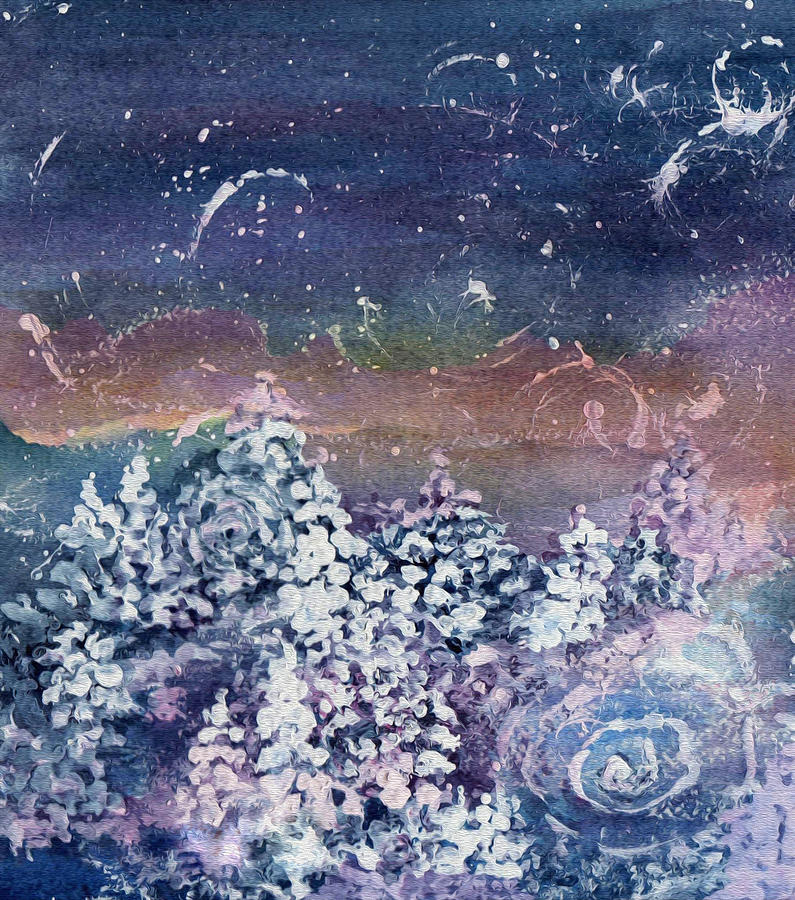 Winter Painting - Winter Solstice  by Kathy Bassett