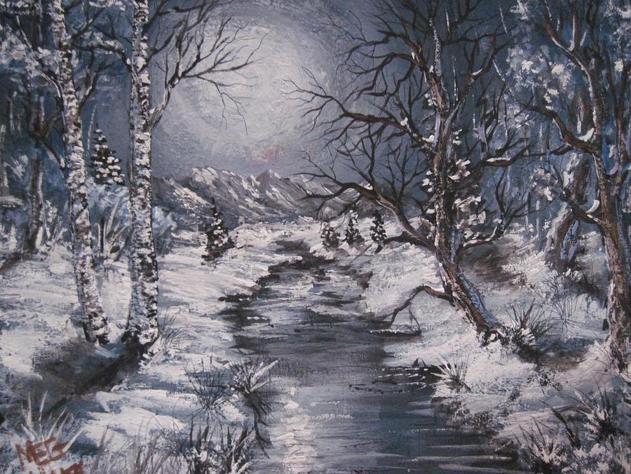 Winter solstice Painting by Megan Walsh