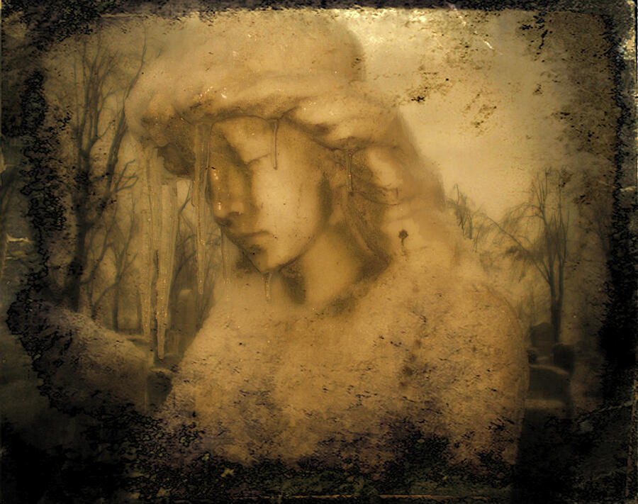 Winter Photograph - Winter Soulful Angel by Gothicrow Images
