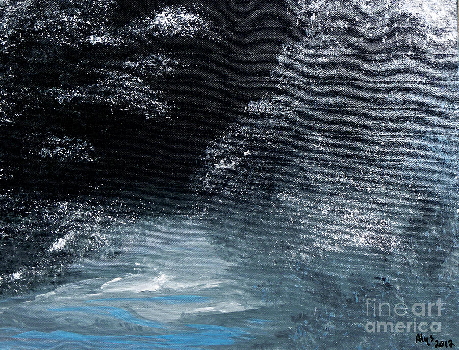 Christmas Painting - Winter Sparklers by Alys Caviness-Gober