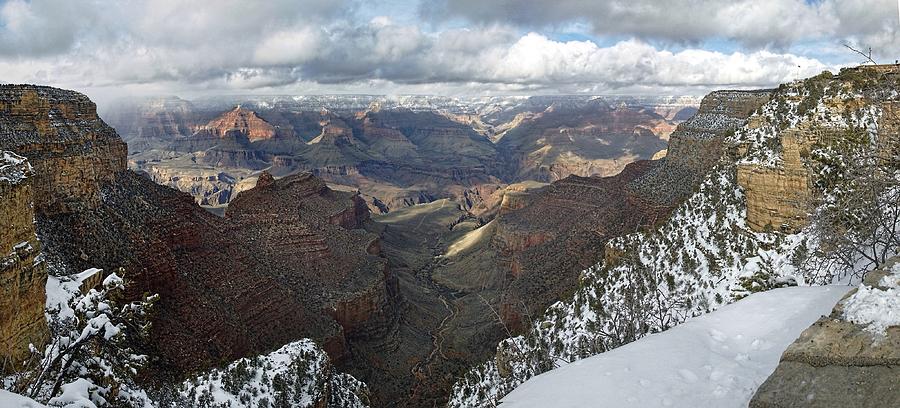 Winter Storm at the Grand Canyon Photograph by Steve Ondrus