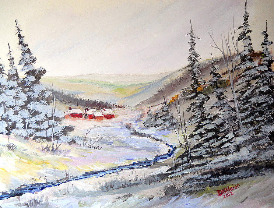Winter Story 1 Painting by Dorothy Maier