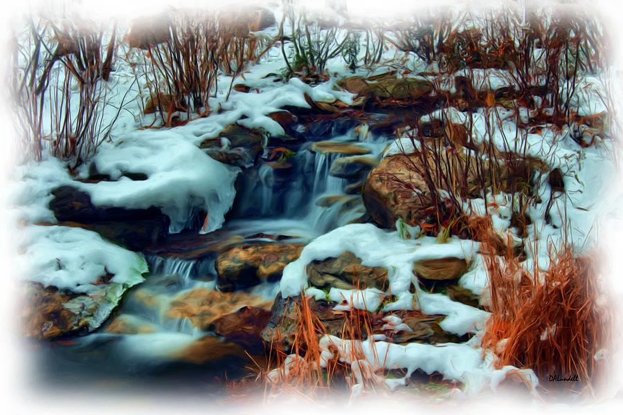 Winter Stream Digital Art by Dennis Lundell