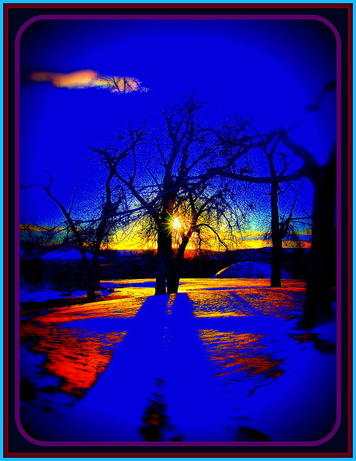 Sunset Digital Art - Winter Sun by MarvL Roussan