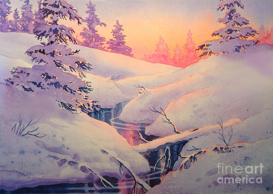 Winter Sun Painting by Teresa Ascone