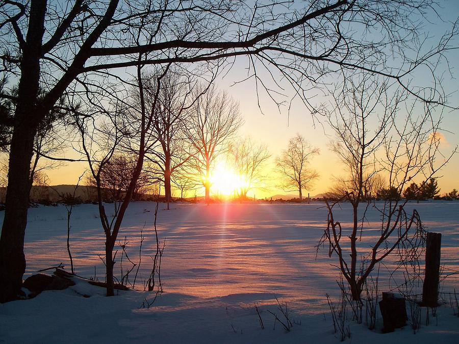 Winter Sundown Photograph by Joy Nichols