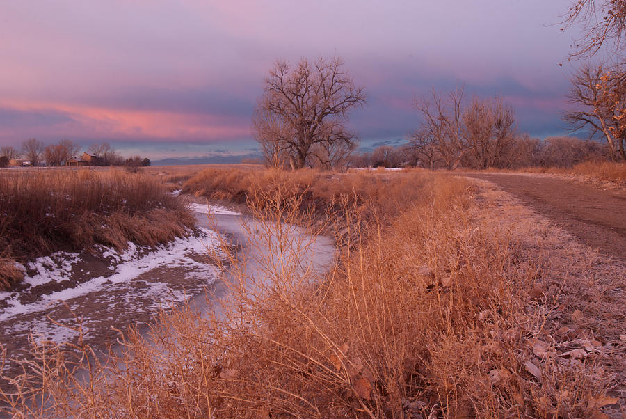 Winter Sunrise at Barr Lake State Park Photograph by Cascade Colors