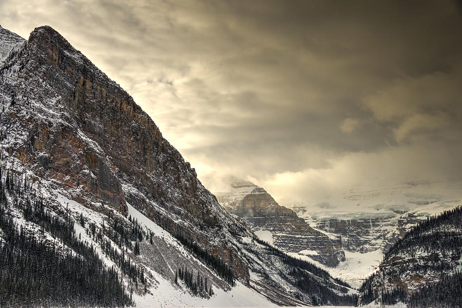 Banff National Park Photograph - Winter Sunrise over Lake Louise by Phil And Karen Rispin