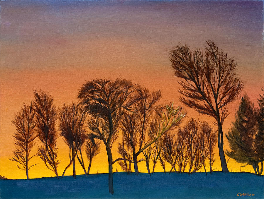 Winter Painting - Winter Sunrise by Phillip Compton