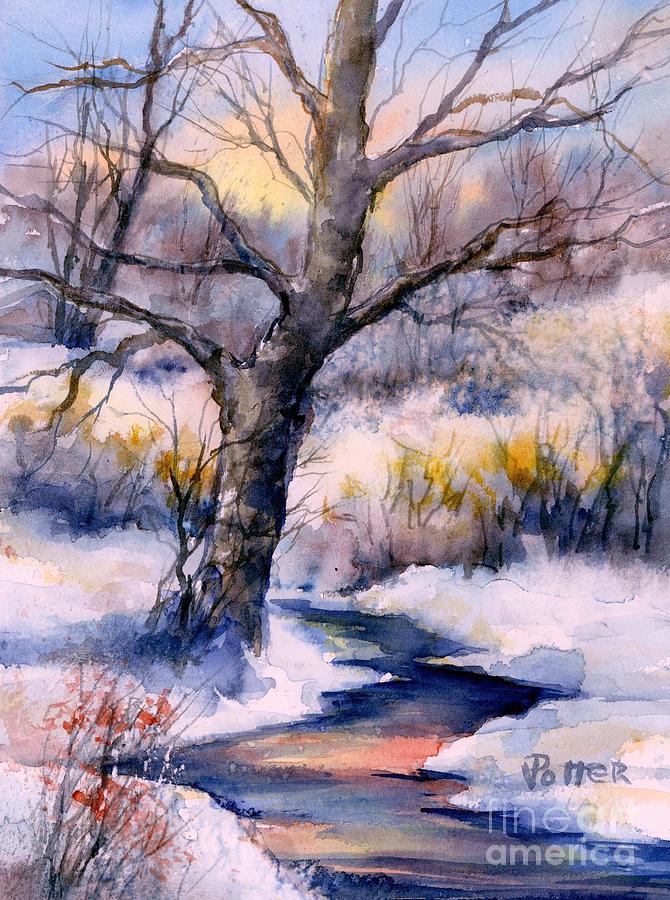 Winter Sunrise Painting by Virginia Potter