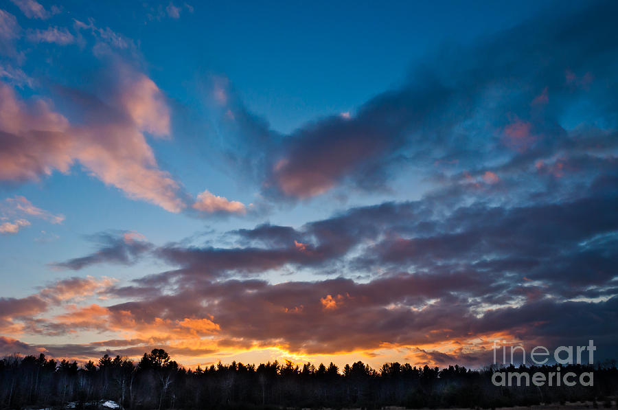 Winter sunset Photograph by Cheryl Baxter