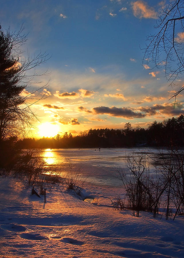 Winter Sunset Holiday Card 3 Photograph by Joann Vitali