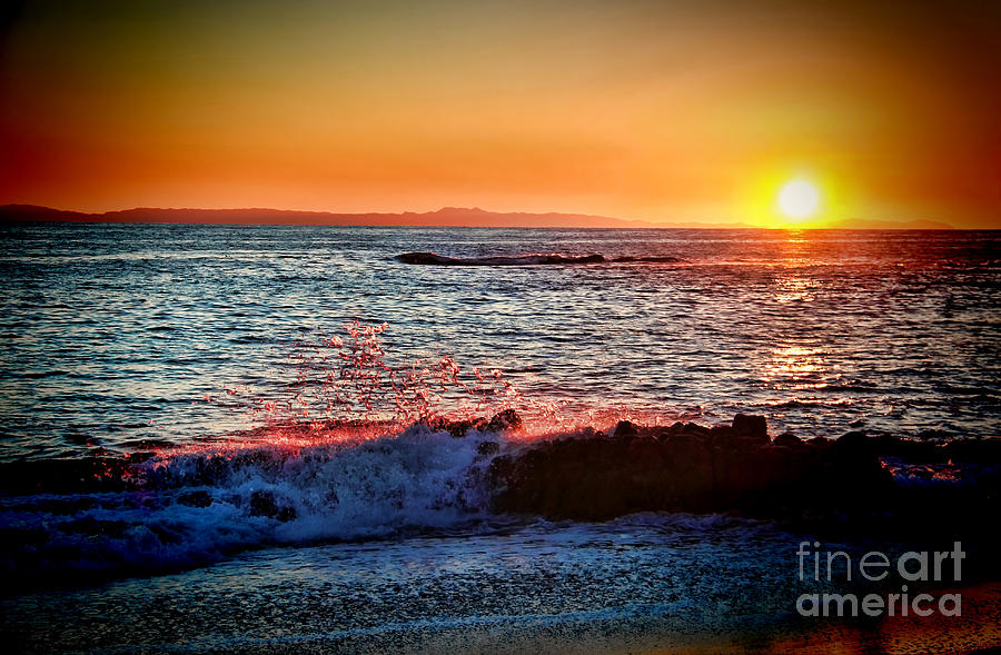 Winter Sunset in Laguna Beach Photograph by Mariola Bitner
