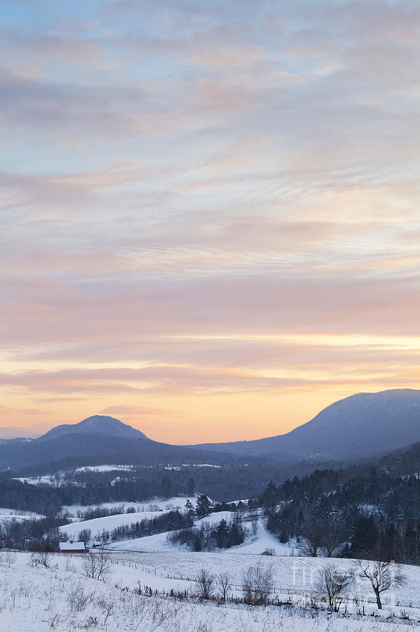 Winter Sunset Landscape Photograph by Alan L Graham