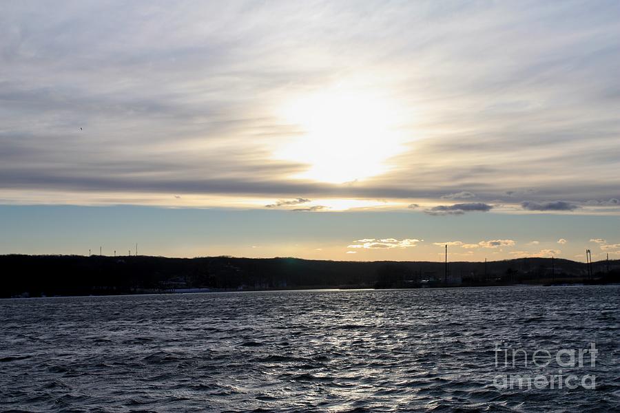 Winter Sunset Over Gardiners Bay Photograph by John Telfer