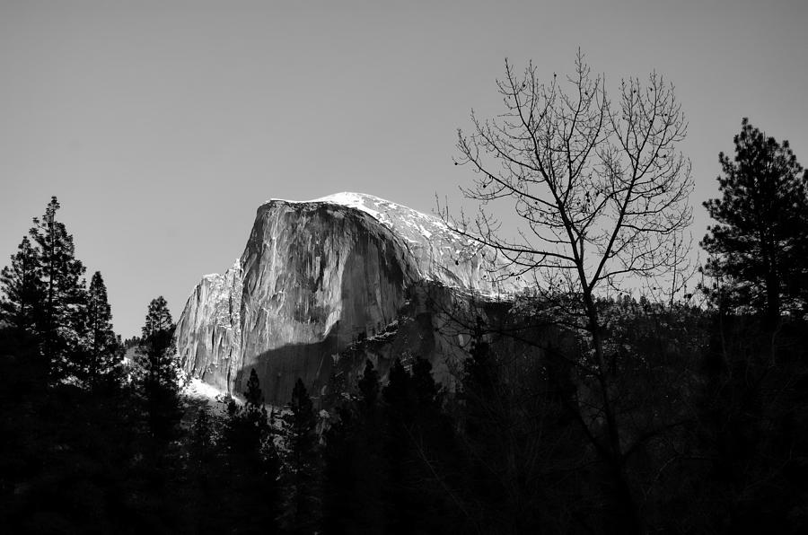 Winter sunset over Half Dome Yosemite National Park Photograph by Scott McGuire