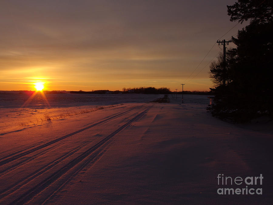 Winter Sunset by Rural America Scenics Winter Sunset by Rural America Scenics