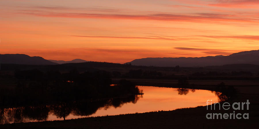 Winter Sunset - River Spey - Scotland Photograph by Phil Banks