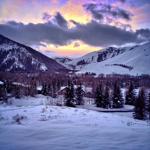 Winter Photograph - #winter #sunsets #ketchum #idaho by Cody Haskell