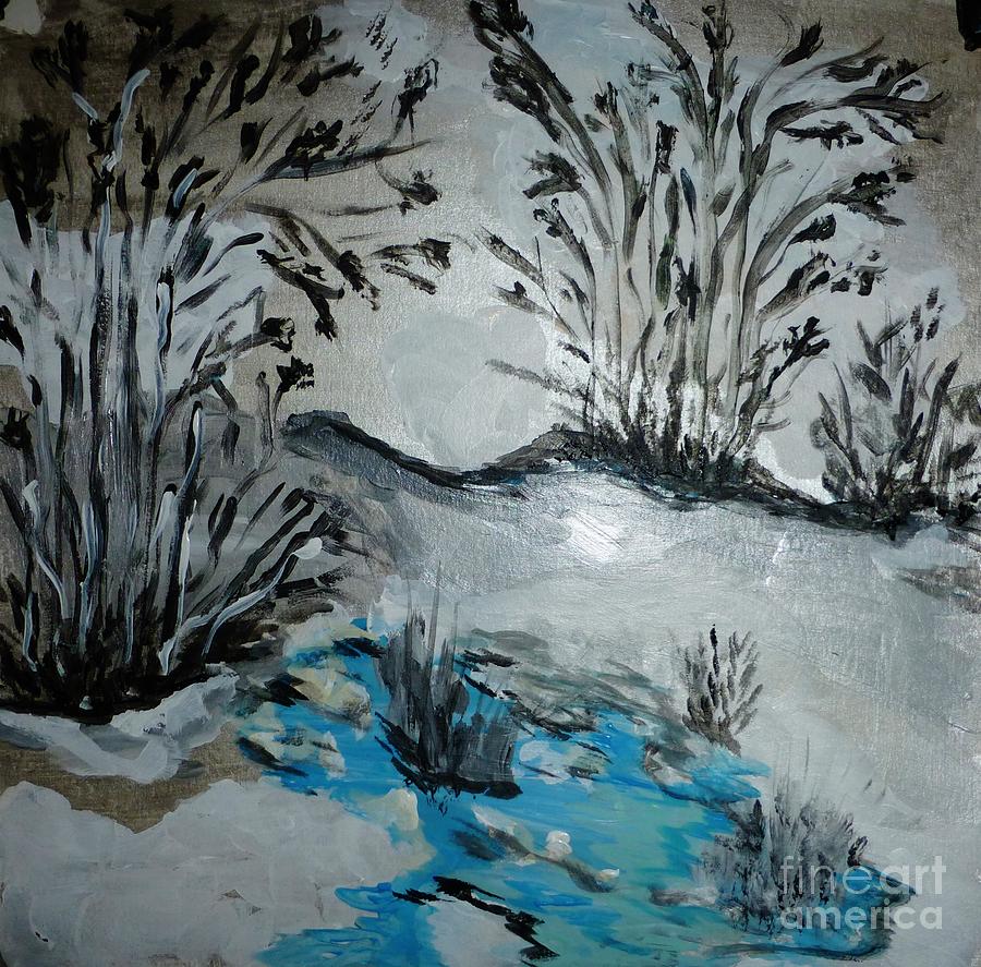Winter Time Painting by Marie Bulger