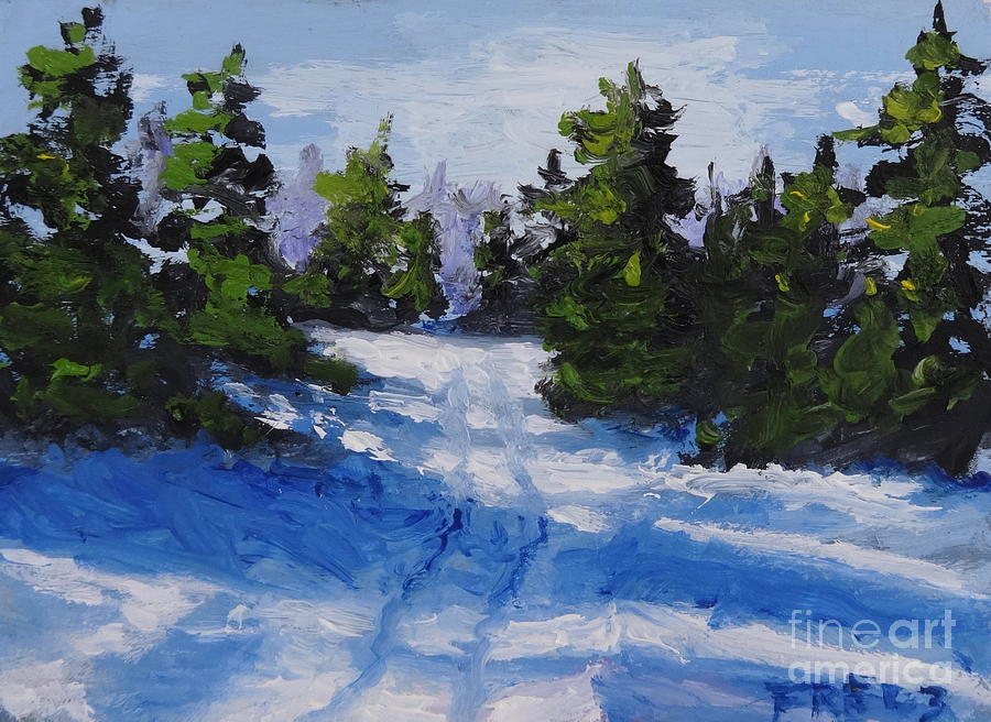 Winter Tracks Painting by Fred Wilson