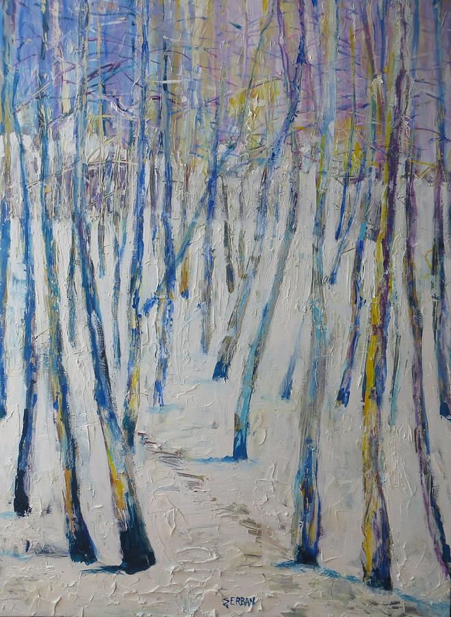 Winter Painting - Winter Trail by Blanche Serban