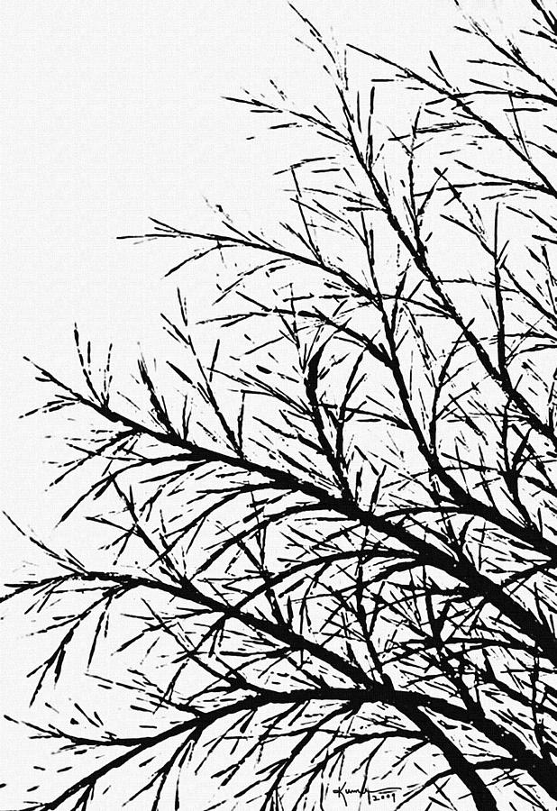 Winter Tree Painting by Kume Bryant