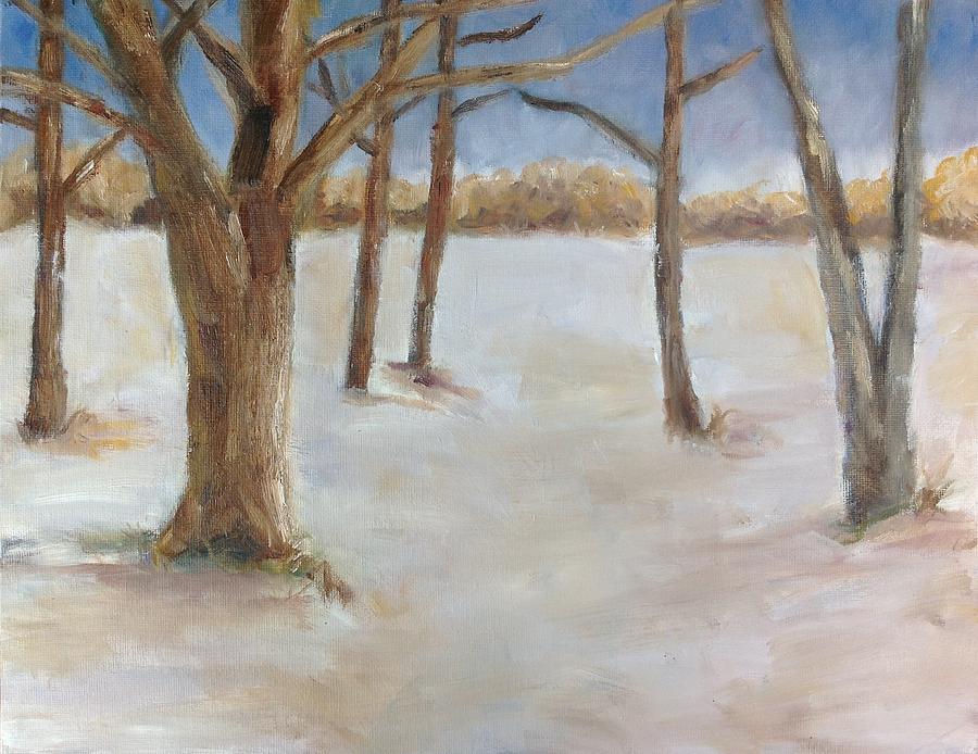 Winter Painting - Winter Trees by Patricia Cleasby