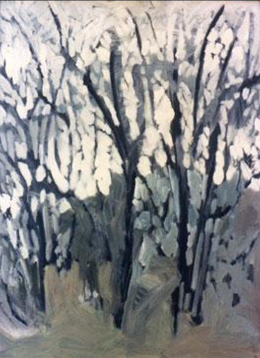 Winter Trees study Painting by Kerrie B Wrye