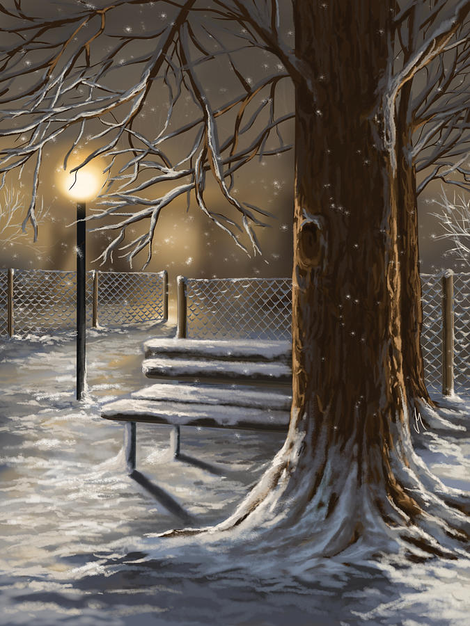 Winter trilogy 1 Painting by Veronica Minozzi