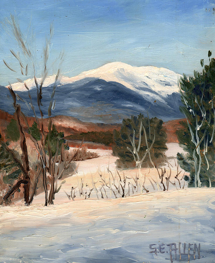 Winter View from the Overlook Painting by Sharon E Allen