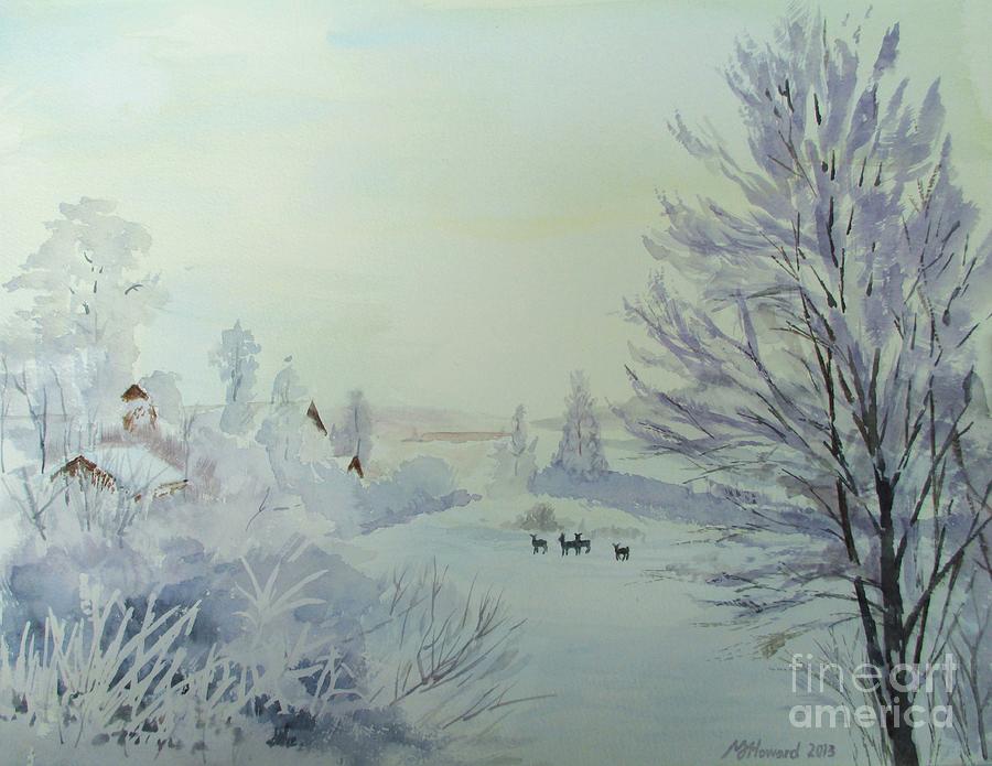 Winter Visitors Painting by Martin Howard