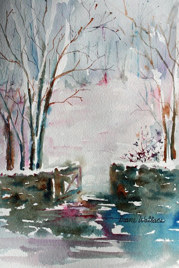 Winter Painting - Winter Walk by Diane Wallace