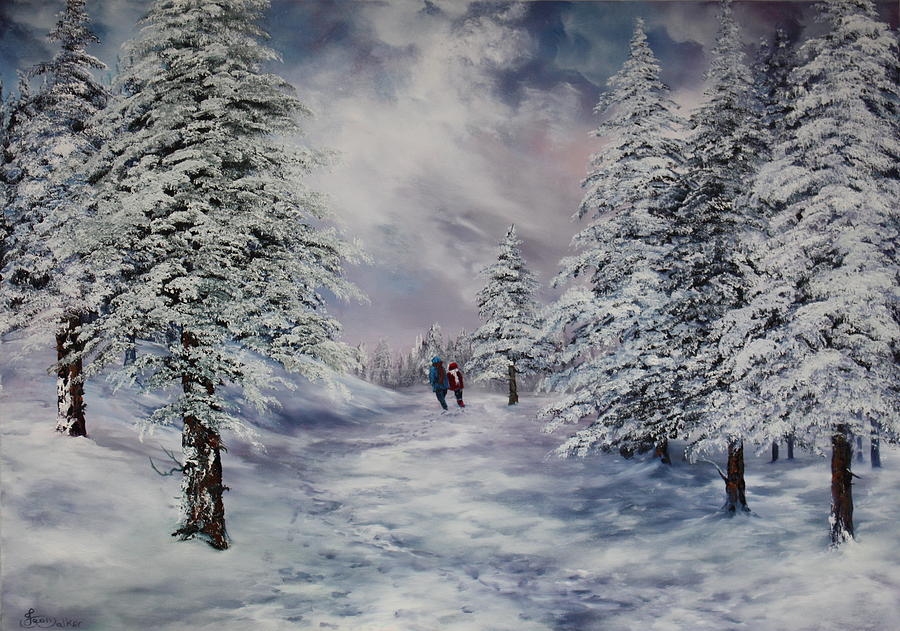 Winter Walk on Cannock Chase Painting by Jean Walker